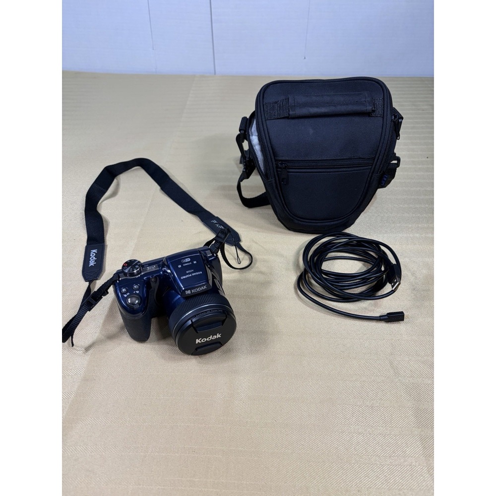 Kodak PIXPRO AZ528 16.0MP Digital Camera Midnight Blue w/52x Zoom Bundle Tested